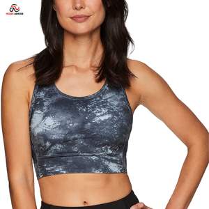 Barra de ropa de Yoga para deportes de secado rápido transpirable de alta calidad, barra de Yoga impresa personalizada, Top para correr para mujer - Product Image 1