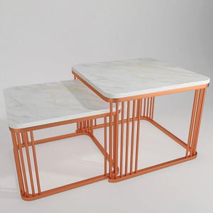 Industrial Square Dual <b>Tables</b> Sturdy and Trendy Home Decor Square Dual End <b>Tables</b> Perfect for Contemporary Living Spaces - Product Image 3
