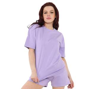 T-shirt unisexe en coton à épaules tombantes surdimensionnées T-shirts unisexe vintage unis imprimés par injection directe numérique de haute qualité - Product Image 5