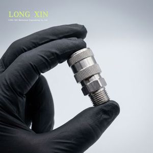 ข้อต่อไฮดรอลิกแบบปลดเร็วขนาดใหญ่ 2 นิ้ว ทำจากสแตนเลส พร้อมเกลียวตัวผู้ ผลิตด้วยเครื่อง CNC สำหรับงานหนัก รุ่น JTSP-200SM - Product Image 2