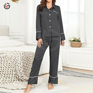 Conjunto cómodo para mujer, ropa de dormir al por mayor, tamaño personalizado y logotipo personalizado, ropa de dormir OEM para mujer - Product Image 2