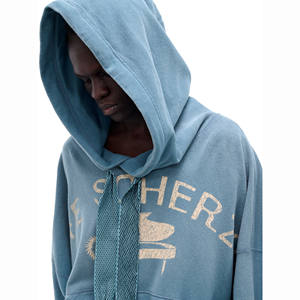 Sudadera con Capucha Extra Grande de Alta Calidad, 100% Algodón, Diseño Gráfico Personalizado para Impresión Puff, 500gsm, para Hombre, Ropa Urbana - Product Image 2