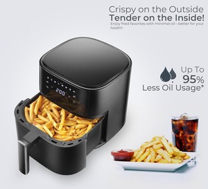 Friteuse électrique en gros | Friteuse saine sans huile avec écran tactile, cuisson rapide et grande capacité pour une utilisation domestique et commerciale - Product Image 3