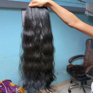 Premium sin procesar Raw Indian Kinky Straight Hair Bundles Cutícula alineada Extensión de cabello humano natural Proveedor al por mayor India - Product Image 1