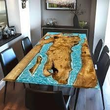 Mesa de Comedor con Incrustaciones de Resina Hecha a Mano Más Vendida para Uso en Restaurantes y Hoteles de Alta Gama Disponible a un Precio Competitivo - Product Image 5