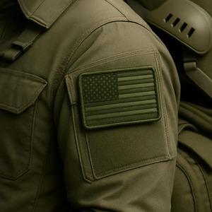 Chất lượng cao dịu màu xanh lá cây USA cờ vá chiến thuật mili-tarry sắt trên/may trên moralle huy hiệu, tàng hình Mỹ vá cho áo khoác - Product Image 3
