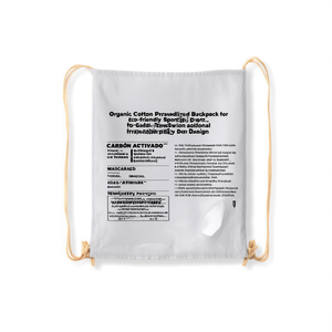 Zaino Personalizzato in Cotone Biologico, Borsa Sportiva Ecologica per Gadget, Design Promozionale con Coulisse - Product Image 3