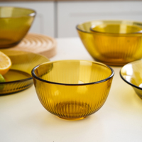 Service de table de luxe écologique en verre borosilicaté assiette et bol vaisselle pour hôtels