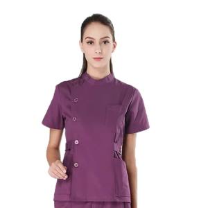Custom Scrubs Hospital Uniformes Médico Scrubs Enfermera Top de manga corta Joggers Scrubs Traje Spa Wear Stretch Slim Fit Enfermera Uniforme - Product Image 3