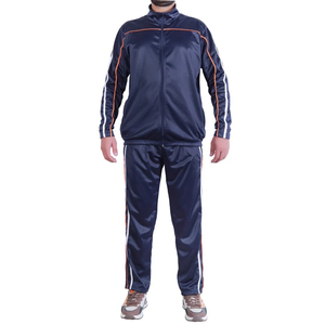 Conjunto de chándal deportivo de poliéster para hombre, conjuntos de Jogger de dos piezas, ropa transpirable para exteriores, ropa de entrenamiento, prendas de vestir exteriores - Product Image 1