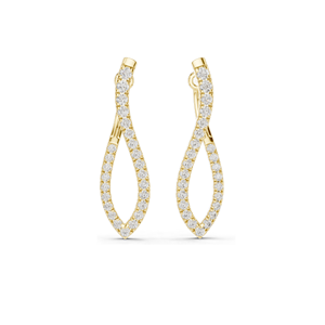 Boucles d'oreilles en diamant de laboratoire 0,788 CT pour femmes, clarté VVS-VS EF, or 18 carats, 14 carats, 10 carats et argent 925, or rose, or jaune, or blanc - Product Image 3