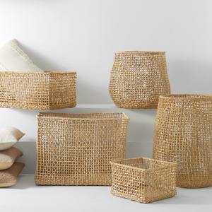 Vente en gros Meilleure vente 2023 Premium Asha tissé à la main jonc de mer paniers fourre-tout pour la décoration salon cuisine - Product Image 4