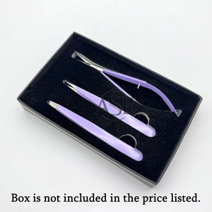 Pince à sourcils en acier inoxydable violet avec logo personnalisé et bouts pointus inclinés Ciseaux à ressort pour pince à sourcils durable - Product Image 6
