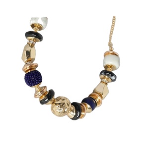 Elegante collar de cuentas de resina y cuentas de Metal hecho a mano para boda y fiesta de mujer cadena religiosa cristiana de alto pulido - Product Image 1