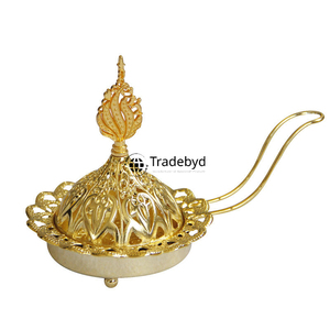 Tradebyd Luxury Metal Bakhoor Burner Arabic Mukhbar Incienso Holder Perfecto para un regalo elegante - Product Image 5