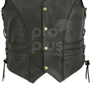 Chaleco de Cuero Casual para Hombre, Transpirable, Ecológico, de Secado Rápido, Estilo Motero Moderno, Ajuste Cómodo para Viajes, Uso Diario - Product Image 5