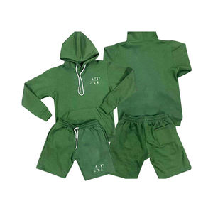 Tie Dye French Terry Sudadera con capucha y pantalones cortos Conjunto de chándal para hombre Conjunto de sudor personalizado Tie Dye - Product Image 4