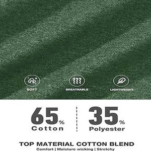 Chemises respirantes en coton de qualité supérieure vert vêtements pour hommes grande taille Style de rue avec poche col rond hommes t-shirts 2025 - Product Image 6