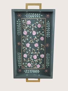 Bandeja de Servicio de Diseño con Recubrimiento de Esmalte de Madera MDF, Bandeja de Mesa de Alta Calidad para Hoteles y Restaurantes - Product Image 4