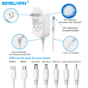 UE EE. UU. Enchufe AC DC Adaptador Fuente de alimentación conmutada 5V-30V 0.5A-3A para pantalla LED PC Material 12V 2A Salida 12W Potencia 5A Enchufe - Product Image 3