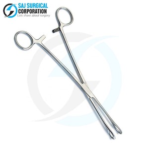 Pince de maintien d'éponge Foerster légère idéale pour saisir et maintenir avec précision les éponges chirurgicales et la gaze médicale - Product Image 1