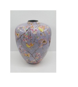 Calcomanía de jarrón de flores de metal de diseño moderno, acabado esmaltado para sala de estar, decoración de Mesa para el hogar, hecha a mano, personalizada - Product Image 5