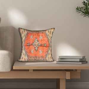 Nature-Inspired Printed <b>Pillow</b> - Modern Vintage Home Decor Accent,8"x8" - 20x20 cm - Product Image 3