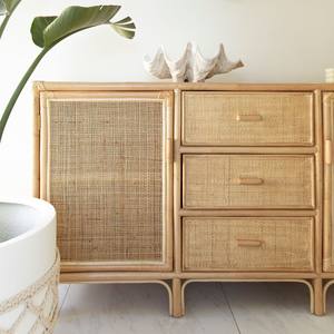 Competitive Price Rattan <b>Wood</b> <b>Storage</b> <b>Cabinet</b> Eco Friendly Wicker <b>Cabinets</b> Wholesale Kitchen & Living Room Furniture Furnishings - Product Image 2
