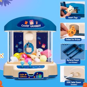Venta al por mayor pequeña máquina de grúa de garra juguetes de arcade juegos de monedas de felpa Mini máquina de garra para niños - Product Image 2