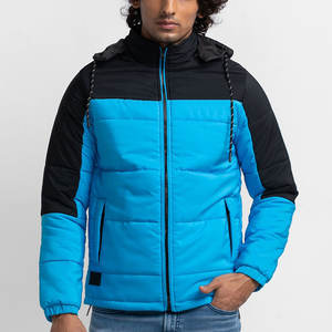 Vestes pour hommes à 2 poches latérales personnalisées Style Color Block Vestes d'hiver à couleurs bloquées pour hommes à vendre - Product Image 1