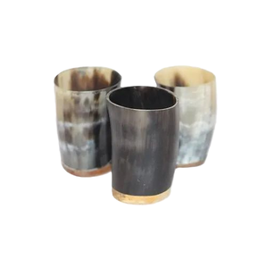 Gobelet à vin en corne de bœuf de buffle élégant parfait pour la maison gobelet à vin en corne de buffle verre à boire poli fait à la main - Product Image 6