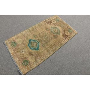 พรมตุรกีวินเทจขนาด 1.6x3.2 ฟุต พรมขนาดเล็ก พรมลายดอกไม้สีน้ำตาล - Product Image 4