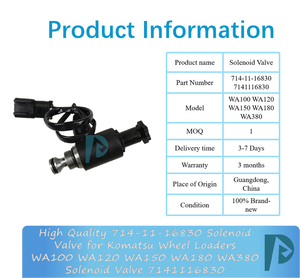 Vanne Solénoïde de Haute Qualité 714-11-16830 pour Chargeuses sur Pneus WA100 WA120 WA150 WA180 WA380 Pièces Détachées d'Excavatrice - Product Image 3