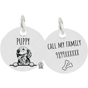 Étiquette de collier en métal gravée personnalisée dans une plaque signalétique en métal fini fantastique pour animaux de compagnie à bas prix avec une qualité durable - Product Image 1