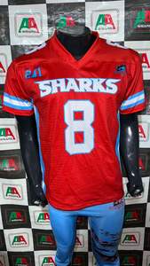 Maillot de football américain fan parent maillot sublimation attirail sergé broderie plus taille soutien personnalisé respirant véritable usine - Product Image 4