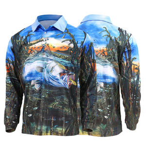 Polos à manches longues à séchage rapide pour la pêche Nouveau style Sublimé Imprimé Respirant Sportswear Casual Caractéristiques imperméables - Product Image 1