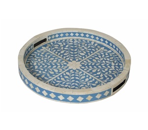 Bandeja de Servir de Resina y Incrustaciones de Hueso de Primera Calidad, Personalizada para Decoración del Hogar, Vajilla para el Desayuno, al Mejor Precio - Product Image 1