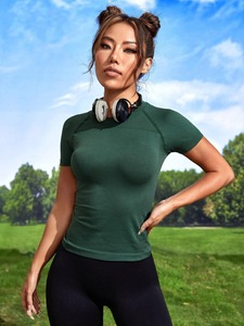 Camiseta de Yoga hecha a medida para mujer, ropa de Fitness, camiseta de entrenamiento de manga corta para mujer, nuevos diseños - Product Image 6