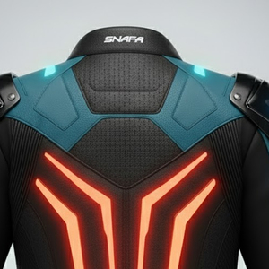 แจ็คเก็ตหนังขี่มอเตอร์ไซค์สำหรับทุกเพศแจ็คเก็ตหนังแท้สำหรับแข่งรถ - Product Image 5