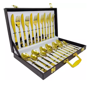 Nouveau design de couverts en laiton, vaisselle de décoration, fournisseur fait main, emballage de couverts, couverts cadeaux - Product Image 1