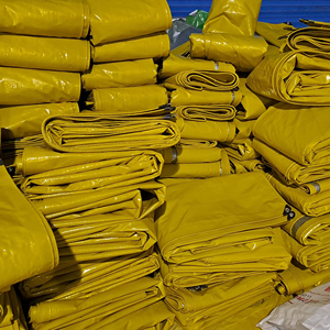 Tela de lona PE amarilla de tamaños personalizados de alta GSM, fabricación de estilo liso impermeable - Product Image 5