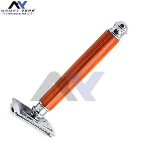 Rasoir de sécurité pour homme en acier inoxydable de haute qualité avec manche en bois, tête de rasage, fournisseur en gros - Product Image 5