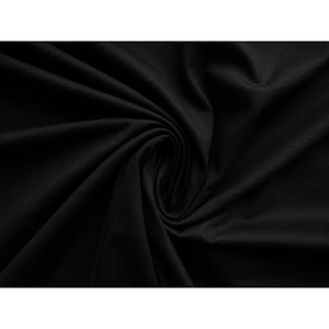 Tissu jersey en coton tricoté directement de l'usine, noir de jais, extensible, lourd, pour vêtements et sweats, 225 GSM, fil 32S/32S - Product Image 2