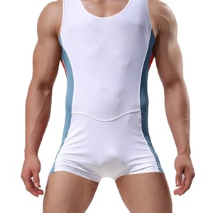 Ropa de Gimnasio para Hombre, Uniforme de Lucha Libre con Logotipo Personalizado, Singletes de Lucha Libre sin Mangas para Fisicoculturismo en Venta - Product Image 5