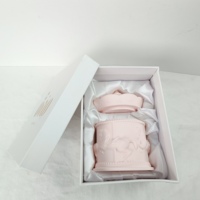 Vente en gros de bougie parfumée cheval spinning gpsum bougies parfumées en cire de soja naturelle bougies de gypse personnalisées pots pour éclairage de Noël