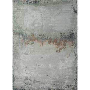 Tapis en laine et soie de bambou noué à la main Kavi Blue - Collection Théorie du Chaos - Esk-351 - Décoration abstraite pour salon et couloir - Forme rectangulaire - Product Image 1