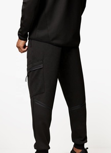 Ensemble de survêtement unisexe en molleton technique personnalisé avec logo, sans cordon de serrage, multi-poches, coupe ajustée, vêtements d'entraînement, deux pièces - Product Image 5