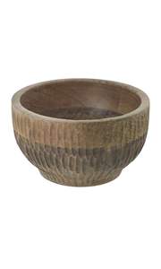 Decorative <b>large</b> <b>wooden</b> serving <b>bowl</b> rustic theme centerpiece functional stylish timeless piece enhancing kitchen interiors - Product Image 3