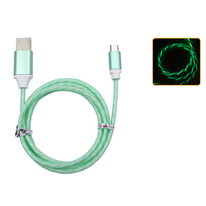 สาย USB เรืองแสง LED สายชาร์จเร็วสายเคเบิลสตรีมเมอร์สีสันสดใสสายเคเบิลข้อมูลไมโคร USB Type-C สำหรับโทรศัพท์มือถือ - Product Image 2