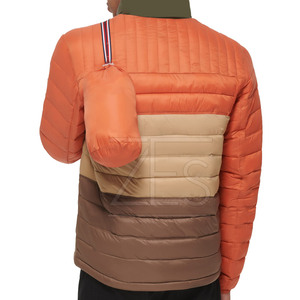 Blouson matelassé décontracté pour homme, couleur unie, hiver 2025, avec col montant et logo frontal, coupe-vent, streetwear, nouvelle mode - Product Image 4